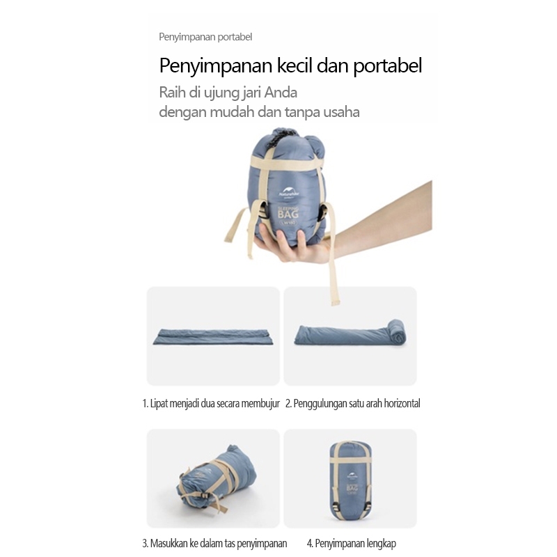 Naturehike ถุงนอน LW180 ต่อกันได้ สินค้าของแท้ พร้อมส่งทันที - รูปที่ 3