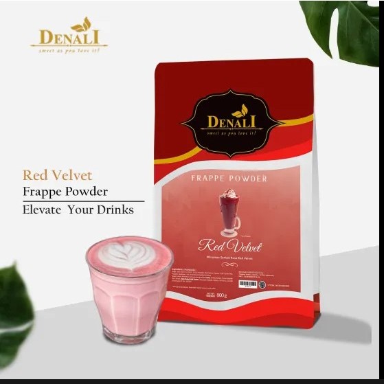 Denali Frappe Powder Red Velvet 800g แป้งรสสําหรับเครื่องดื่มอินเทรนด์