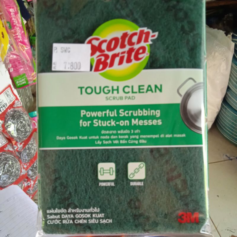 HIJAU ภาชนะปรุงอาหาร Green Fiber Scoth-Brite