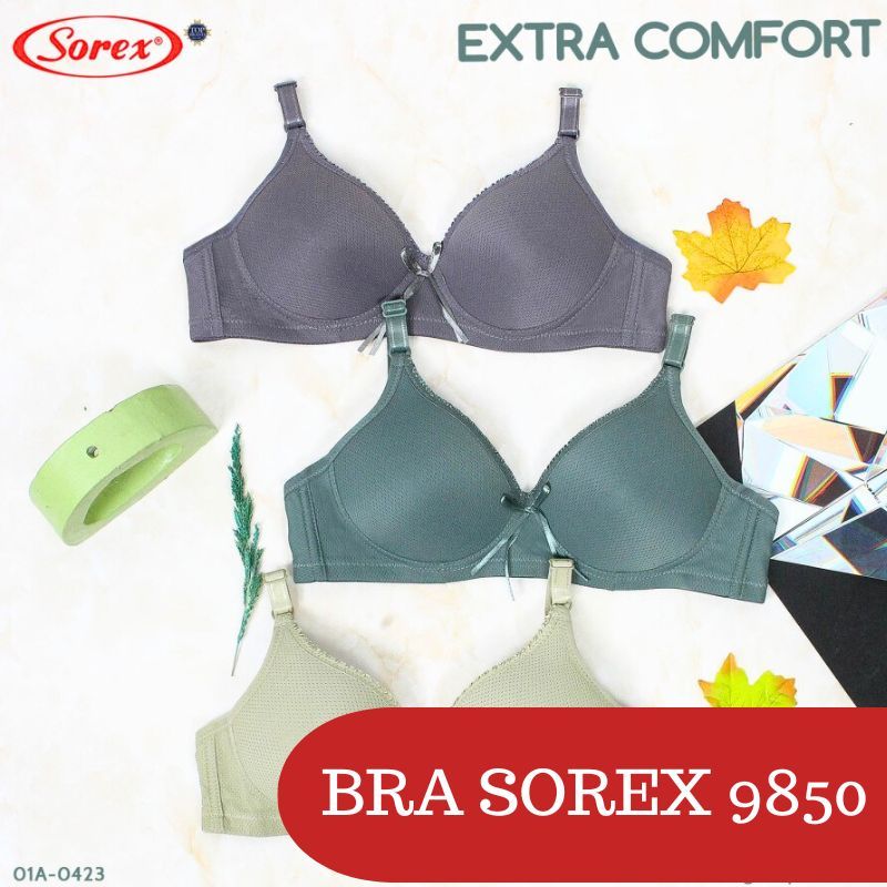 RC Sorex Bra Extra Comfort Foam ไม่มีลวด 2 ตะขอเทียบเท่ากับถ้วย B BH 9850
