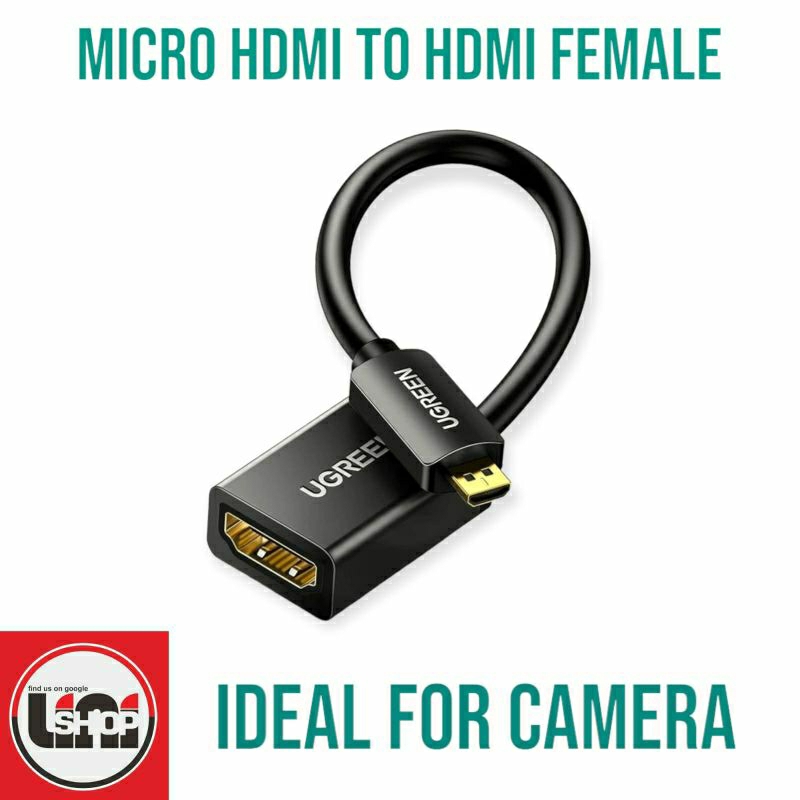 UGREEN สาย Micro HDMI to HDMI Female สําหรับกล้องการ์ด VGA