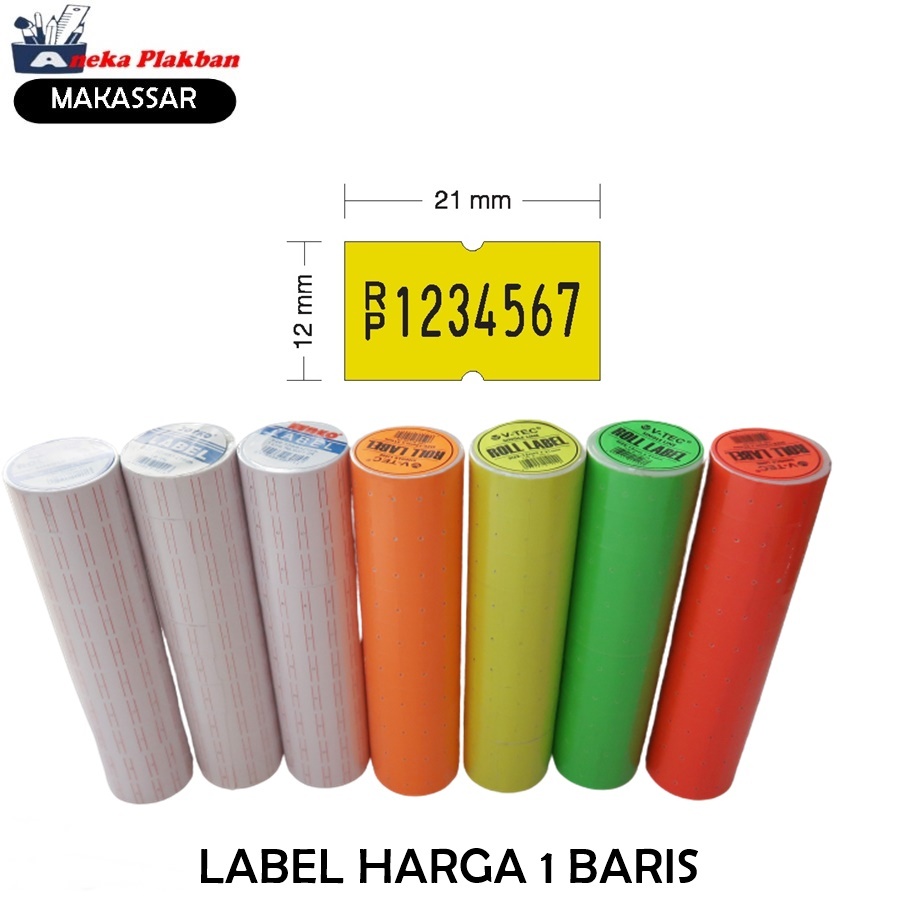 [SLOP] PRICE LABEL 1 ROW PRICE TAG WHITE - สี