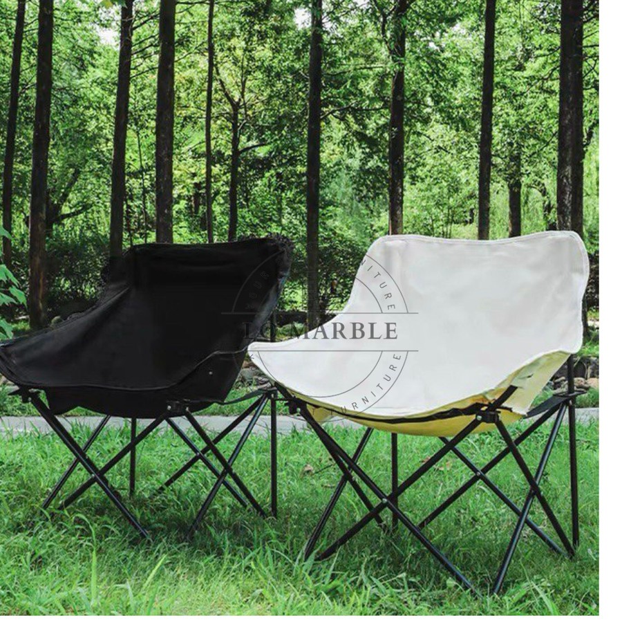 TrailTop เก้าอี้พับกลางแจ้ง เก้าอี้แคมป์ปิ้งทรงกลม กระเป๋าแข็งแรงและกว้างขึ้นฟรี