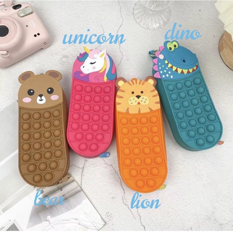 POP IT PENCIL BOX CHARACTER PENCIL BOX POP IT CHILDRENS POP IT BAG POP IT CHILDRENS TOY POP IT RAINB