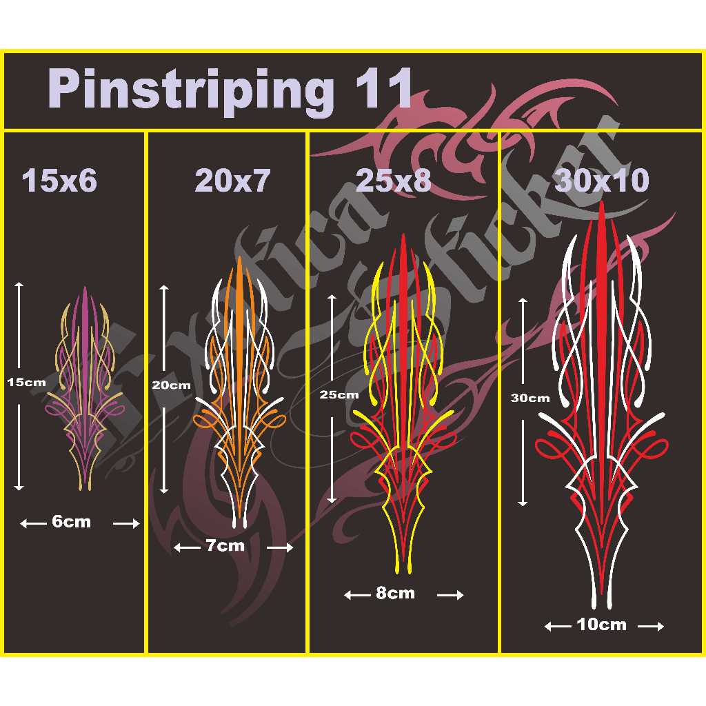 Pinstriping 11 สติ๊กเกอร์แต่งรถมอเตอร์ไซค์