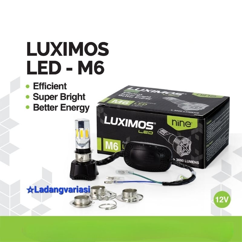 ไฟหน้ารถจักรยานยนต์ LED 6 ด้าน Hi LLOW H6 H7 H4 ECO9 M6 SUPER Bright