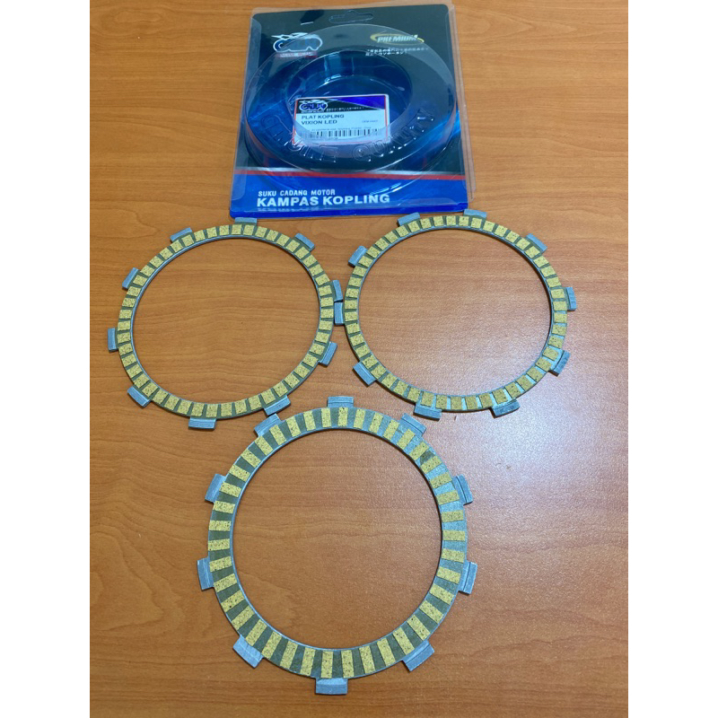 (CRUN) แผ่นคลัชซิ่ง Vixion Led / Vixion R / ซับคลัช R15 V3 / เนื้อหา 1 ชิ้นใหญ่ + ชิ้นเล็ก 2 ชิ้น / เดิม