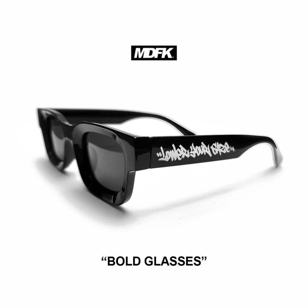 แก้ว MDFK BOLD (กรอบสีดํา) LOWER GAZE (ฟรีกระเป๋า) แก้ว