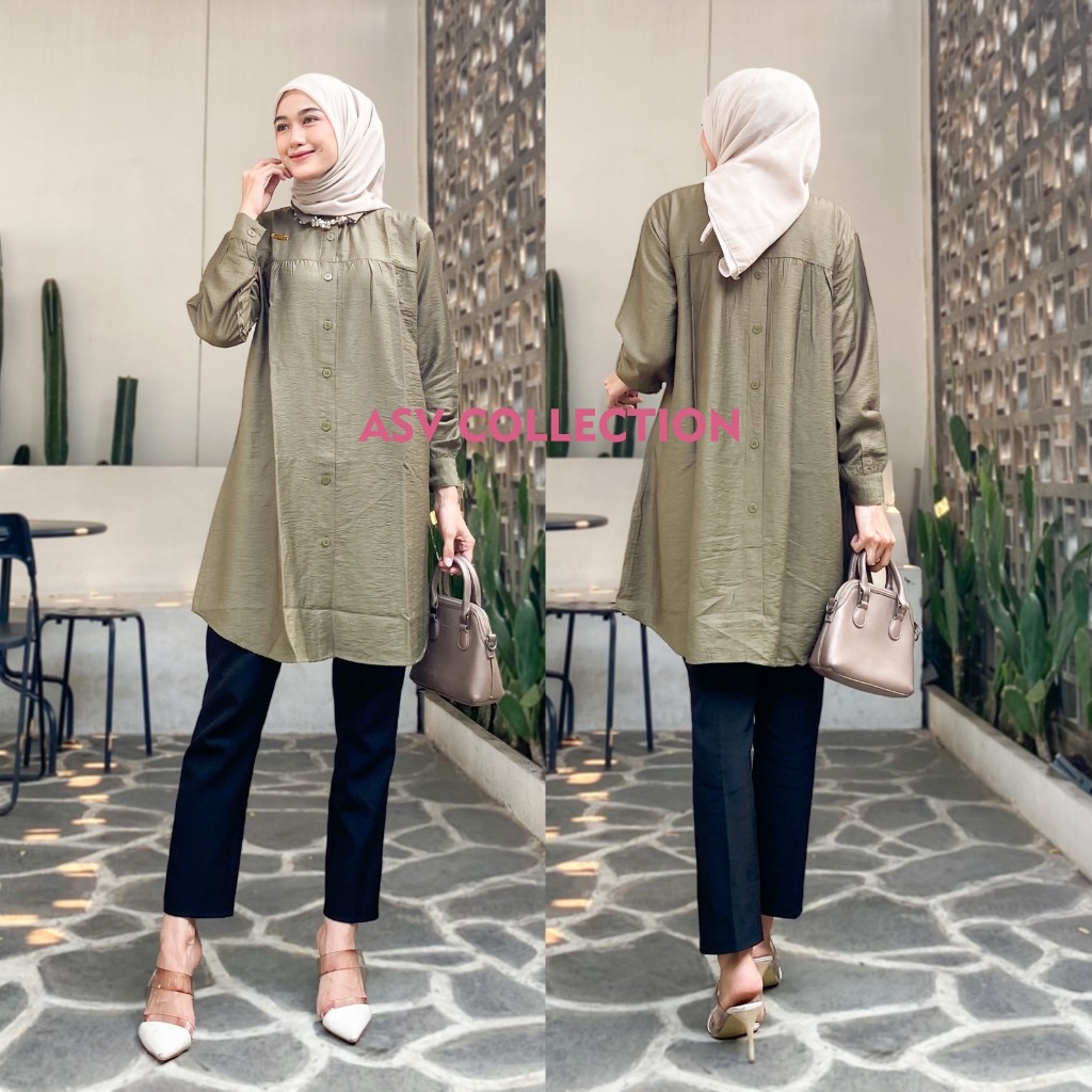 KEMEJA ล่าสุด 2025 วัยรุ่นเสื้อ Bj Kondangan Kekian Jumbo Womens Tunic Tops Bsju Tenix Cewe Kekini เ