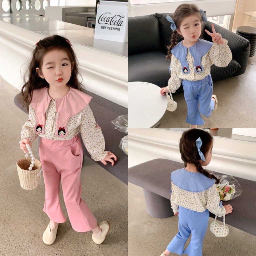 Blmmy Collar Princess Pattern Children& 39;s Suit || เสื้อผ้าเด็กผู้หญิง