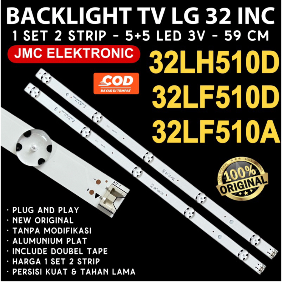 LG 32 นิ้ว LED TV BACKLIGHT 32LH510 32LF510 32LH510D 32LF510D 32LF510A BL LAMP 5 ปุ่ม 3 VOLT