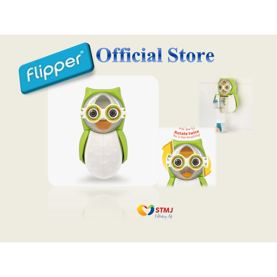ฝาครอบแปรงสีฟัน Flipper - OWL EARTHY GREEN