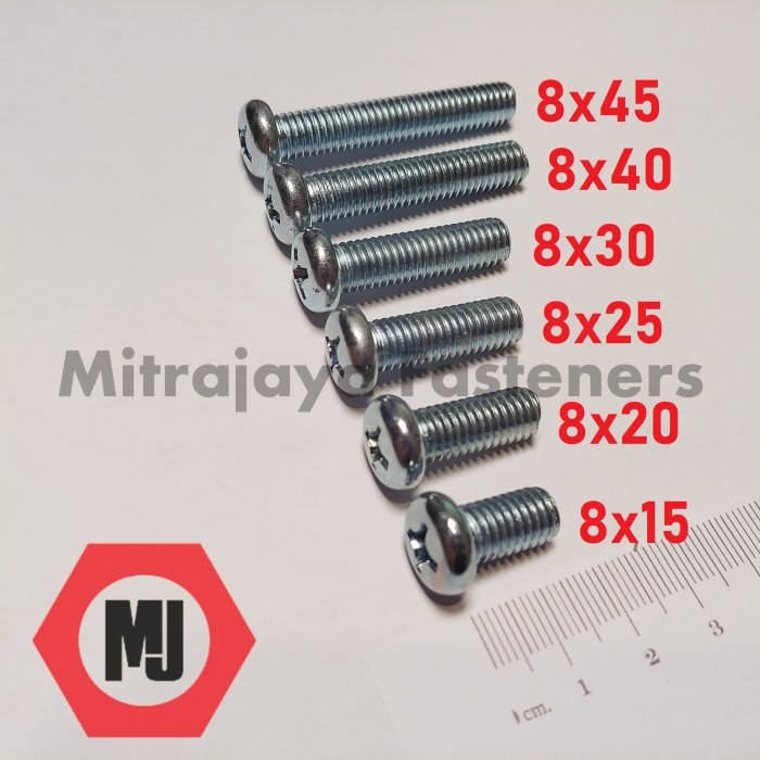 น็อตไขควง JP M8x25 +