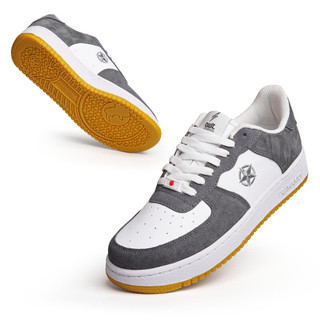 Prayer kids - Sepatu Unisex Suede Grey White - Garansi 6 Bulan