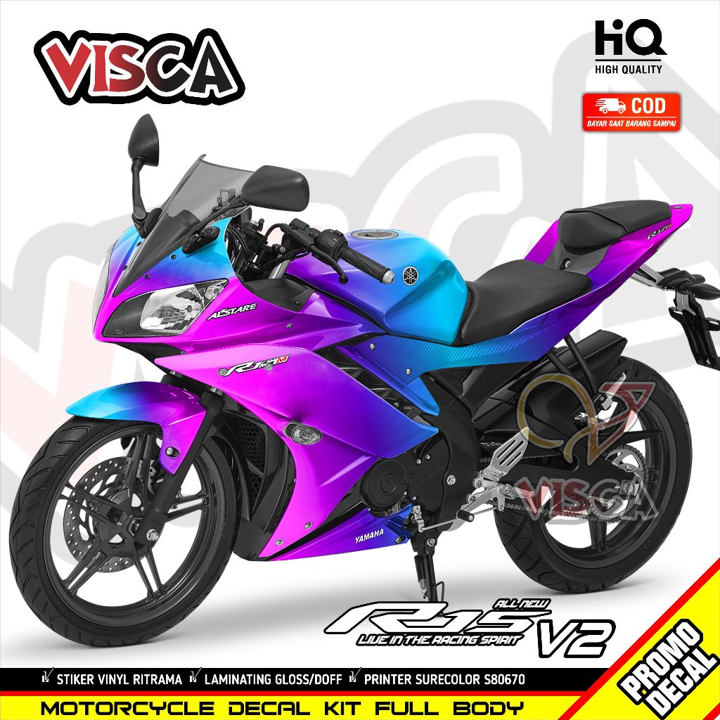 Decal R15 V2 Full Body Decal R15 V2 สติกเกอร์ R15 V2 Full Body Cool Striping R15 V2 โฮโลแกรมรูปลอก V