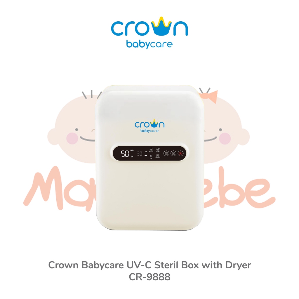 Crown Babycare UV-C กล่องนึ่งขวดนม พร้อมเครื่องอบแห้งฆ่าเชื้อ CR-9888