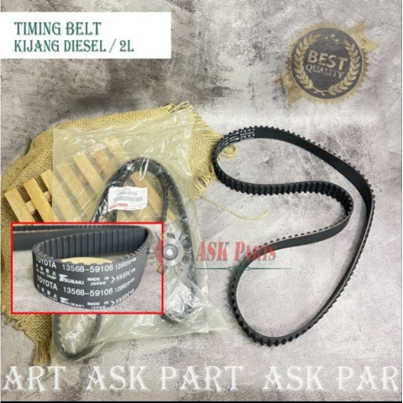 TIMING BELT FAN BELT TOYOTA KF KIJANG DIESEL CAPSULE 2L 13568-59106
