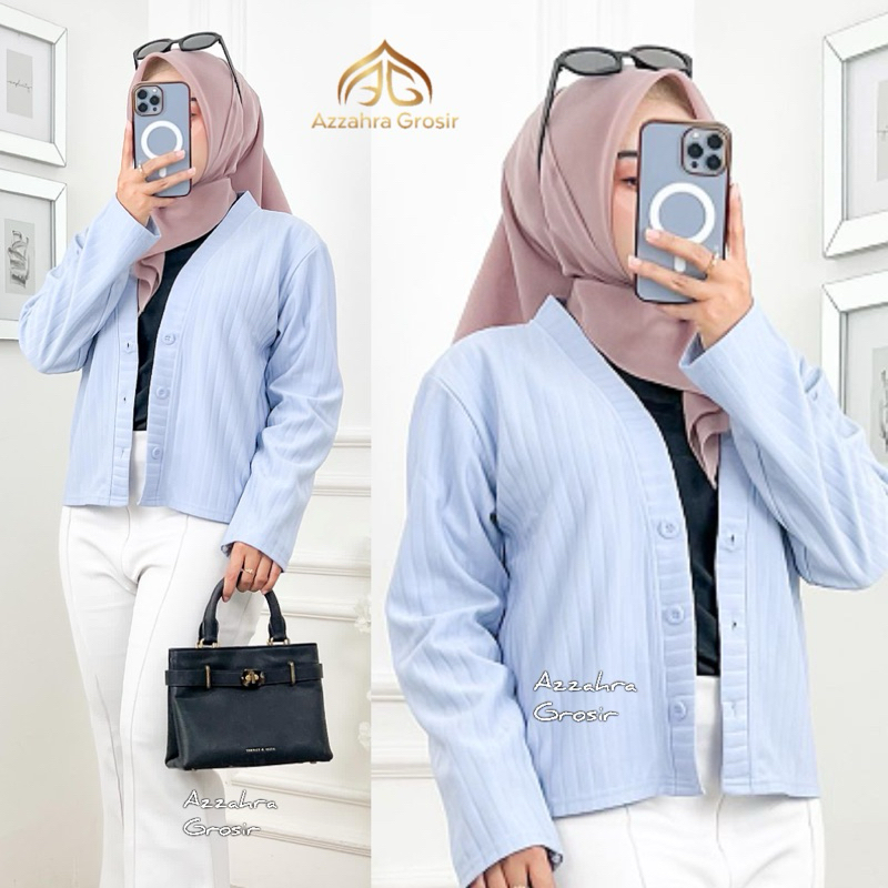 AM- NESTA Womens CROP CARDIGAN KNIT PREMIUM OUTER TOP KNITWEAR