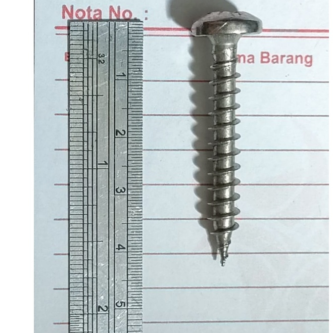สกรู / BOLT CODE 12X หัวกลม สแตนเลส 304. ( PH 12x1 1/2 ), ( PH 12x1 1/4 ), ( PH 12x1), ( PH 12x2 1/2