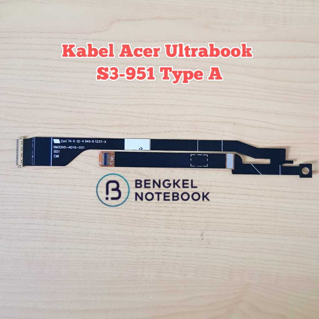สาย LCD LVDS สายยืดหยุ่น Acer Ultrabook S3-951 2464G S3-391 Type A 2 ปุ่ม SM30HS