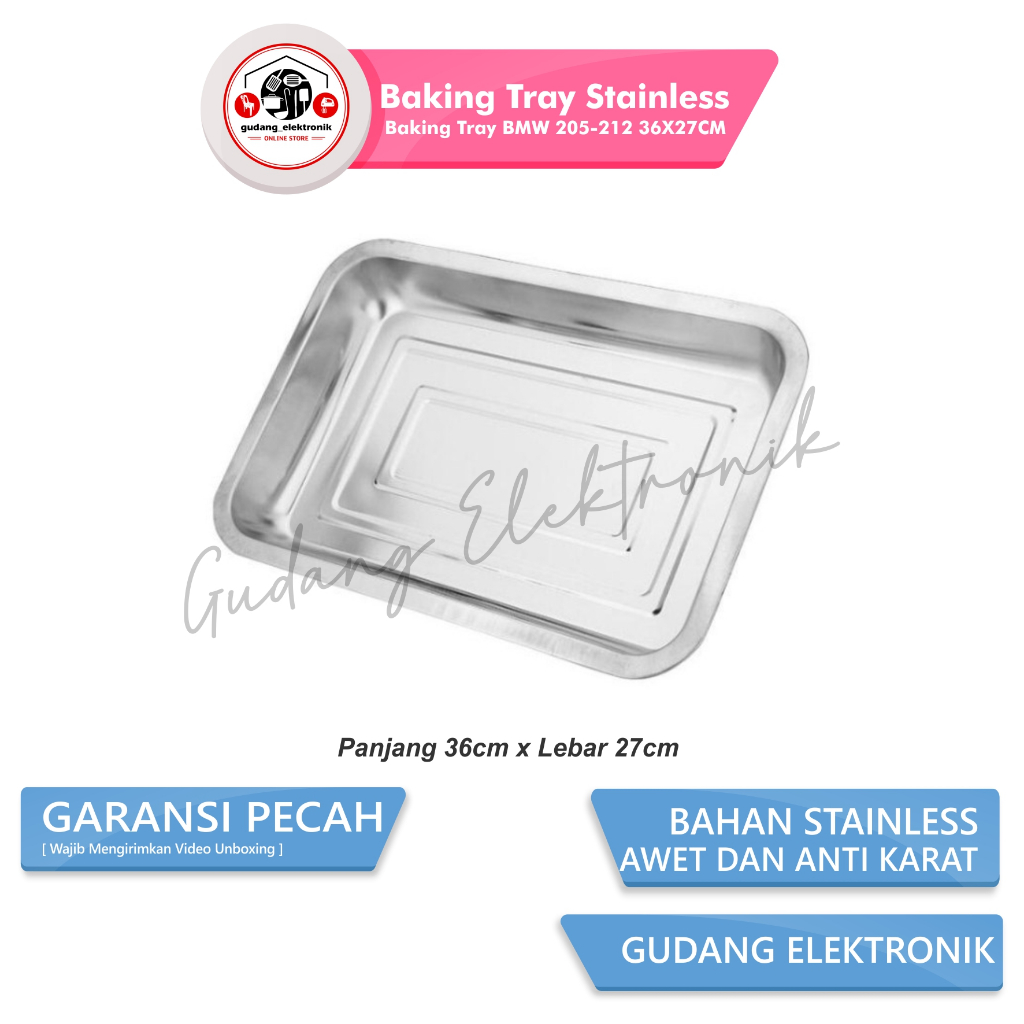 ถาดอบขนม BMW 205-212 36X27CM