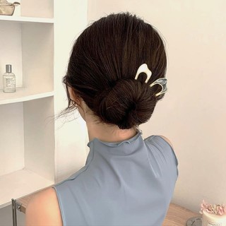 Jepit Rambut Korea Bahan Alloy 10.5cm Polos Tusuk Konde Logam Sirkam Sanggul Pesta untuk Pernikahan Hair Fork TKAP001