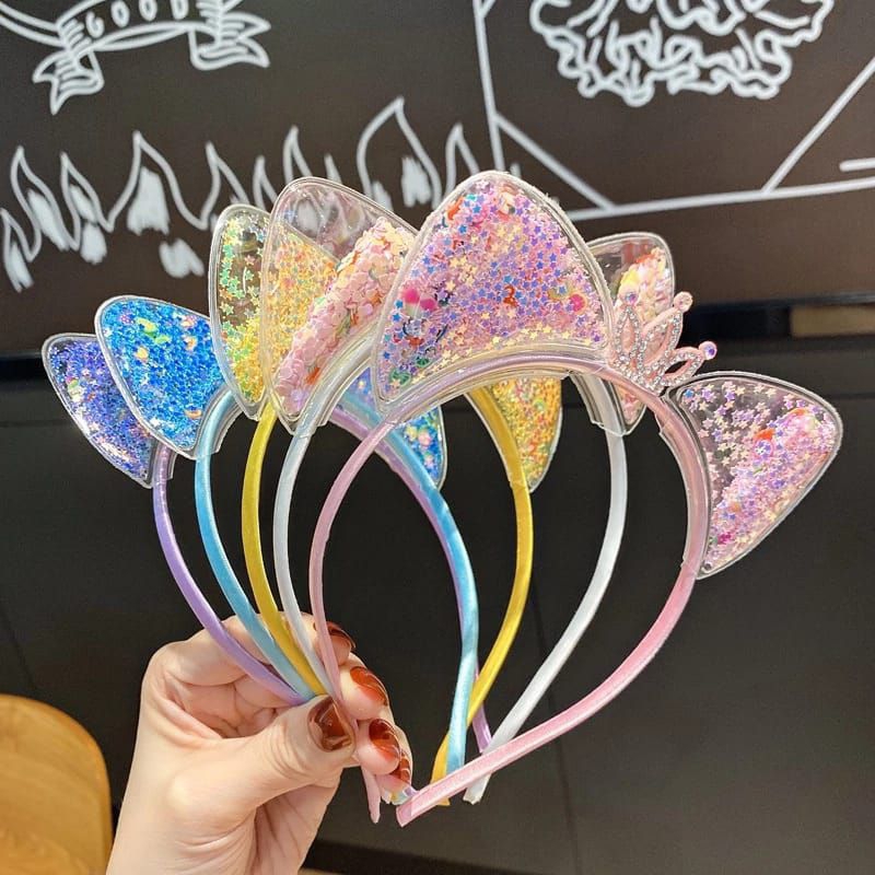 BATAM SHOPPING MALL (I.NR) F1097 CROWN BANDANA / ชุดหูฟังหูแมว / ชุดหูฟังน่ารัก / อุปกรณ์เสริม GIRLS