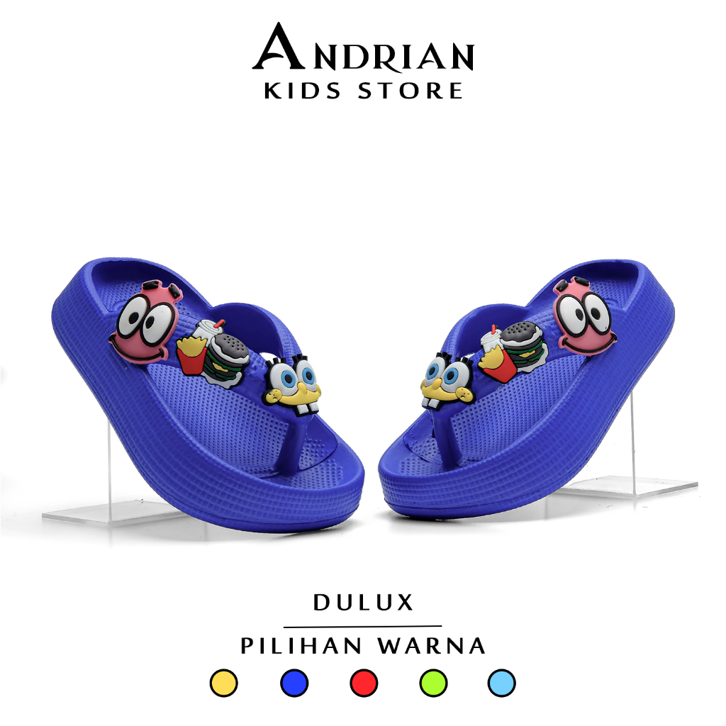 ใหม่ Dulux - รองเท้าแตะเด็กชาย Unisex Cute jibbitz Character - Andrian