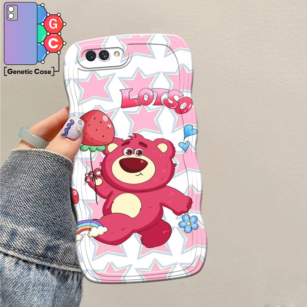 WAREHOUSE CUTE LETSOP CHARACTER WAVE SOFTCASE สําหรับ OPPO A1K REALME C2 CASE KING CUSTOM
