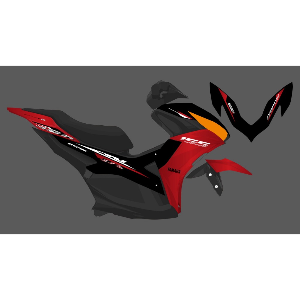 แถบสะท้อนแสง COSTUME AEROX ใหม่ทั้งหมดเชื่อมต่อ 155 VVA 2021 – 2023 ราคา ถูกที่สุด ดีลบีเคเค แกลเลอรีภาพที่ 9