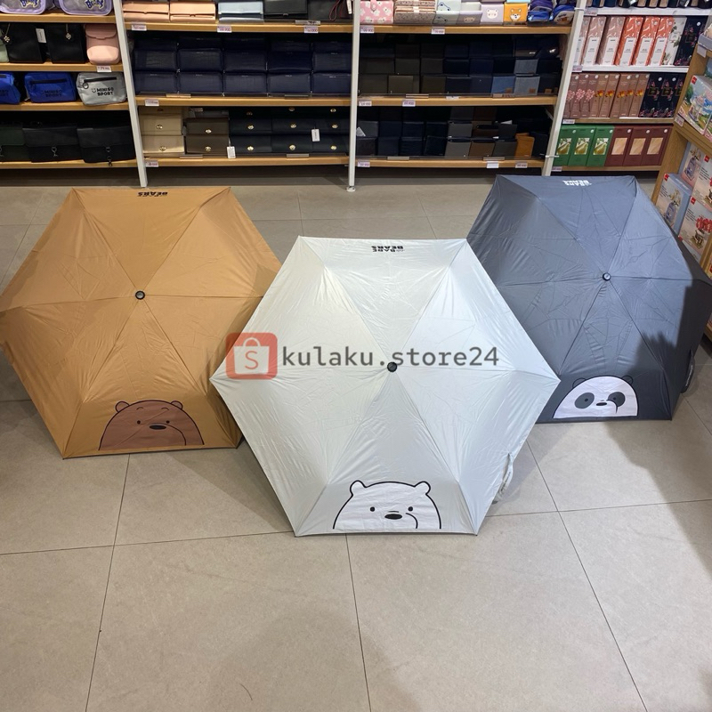 ร่ม miniso We bare bears anti UV / ร่ม miniso พรีเมี่ยมหนา / ร่มน่ารัก / ร่มพับ miniso