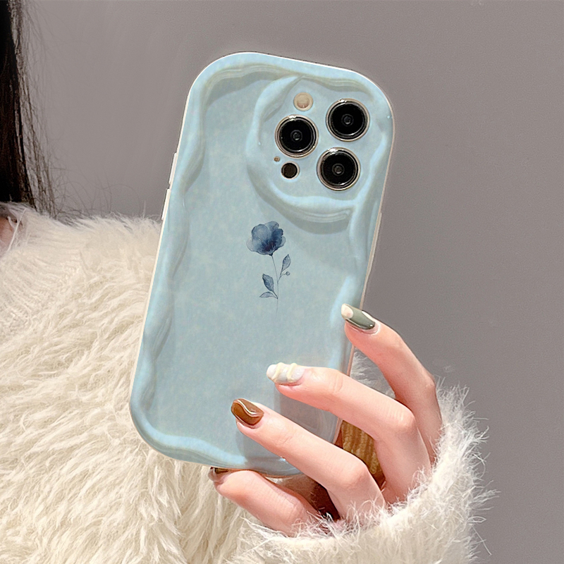 SOFTCASE SILICON CASING MELTING CLEAR SHOCKPROOF ดอกไม้สีฟ้าสําหรับ INFINIX SMART 5 6 6 + 7 ร้อน 9 1