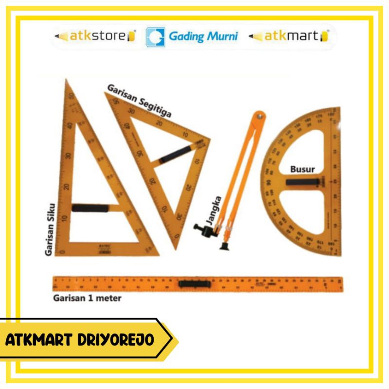 SIKU V-TEC RULER ARC RULER 100 ซม., DEGREE ARC, RIGHT TRIANGLE และ RULER LEGS สําหรับตู้สีขาว