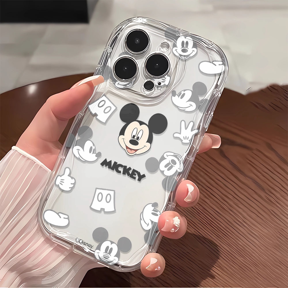 SOFTCASE SILICON CASING MELTING CLEAR SHOCKPROOF MICKEY สําหรับ VIVO Y02 Y12 Y15 Y17 Y15S Y01 Y16 Y0