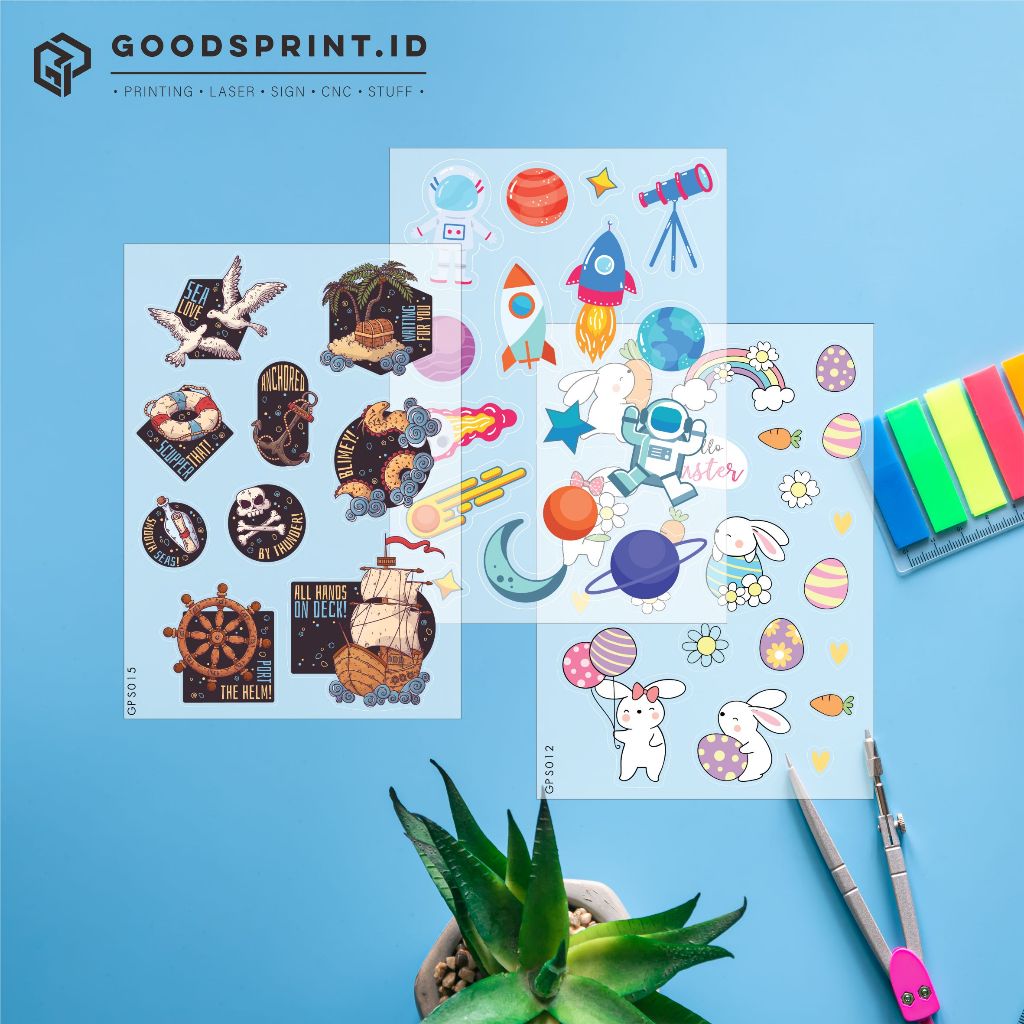 สติ๊กเกอร์ SHEETS A6 สติ๊กเกอร์แพ็คกันน้ําน่ารัก Tumbler Deco สติ๊กเกอร์