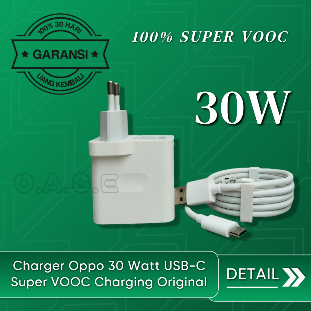 Casan Oppo 30W Super Vooc ดั้งเดิม