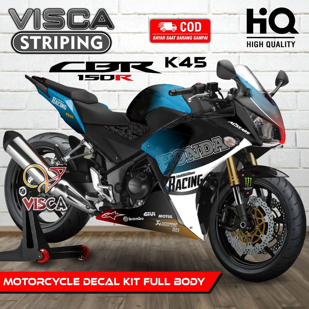 LOKAL Local CBR 150R K45 Decal - Local CBR 150R K45 Sticker - Local CBR 150R K45 Decal Full Body - L