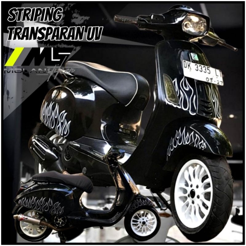 Decal สติกเกอร์ Striping Variations โปร่งใส Uv Vespa Sprint 150 Api & Vespa Primavera 150 Api Vespa 
