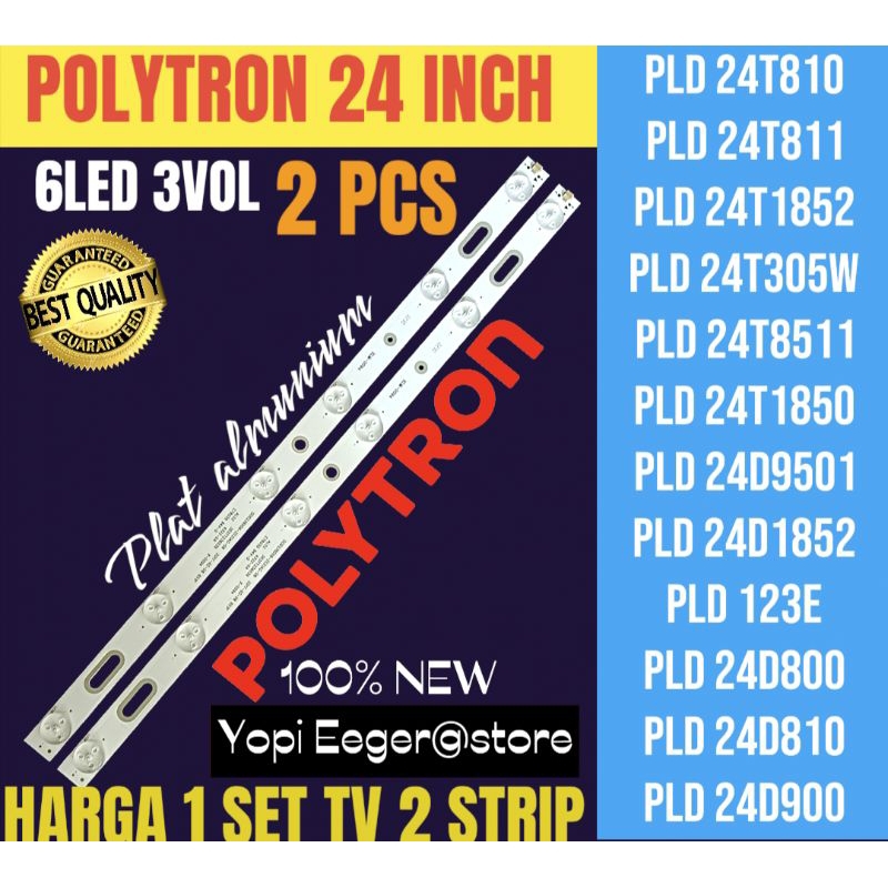 POLYTRON 24 INCH LCD LED TV BACKLIGHT PLD24T810-PLD24T811-PLD24T1852-PLD24T305W-PLD24T8511-PLD24D950
