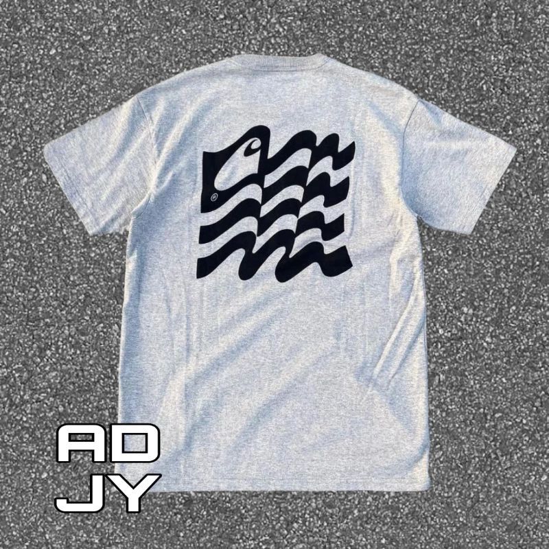 CARHARTT06 STATE WAVY PREMIUM เสื้อยืด | เสื้อยืดสเก็ตบอร์ดสําหรับผู้ชายและผู้หญิงที่มีแบรนด์คุณภาพ