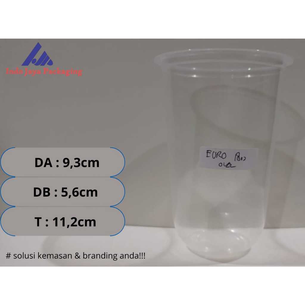 Euro 18oz Oval Plastic Cup/Cup [8.5gram]
