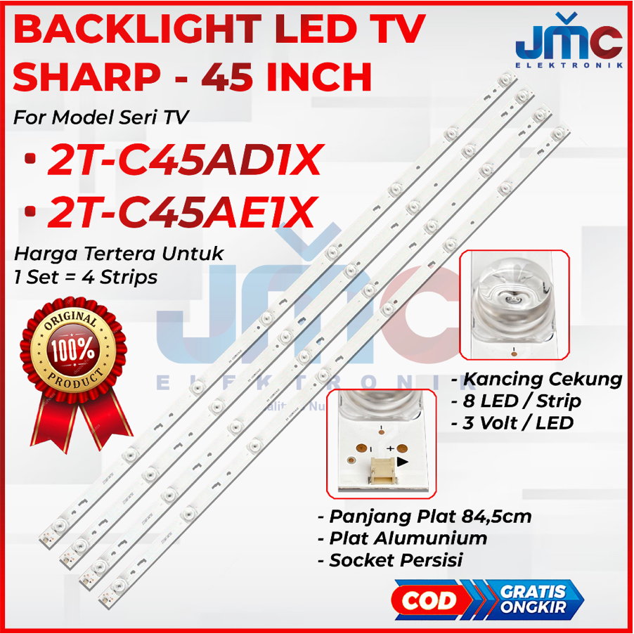 SHARP 45 INCH LED TV BACKLIGHT 2T-C45AD1X 2TC45AD1X 2T-C45AE1X 2TC45AE1X SHARP 45 INCH BL LAMP