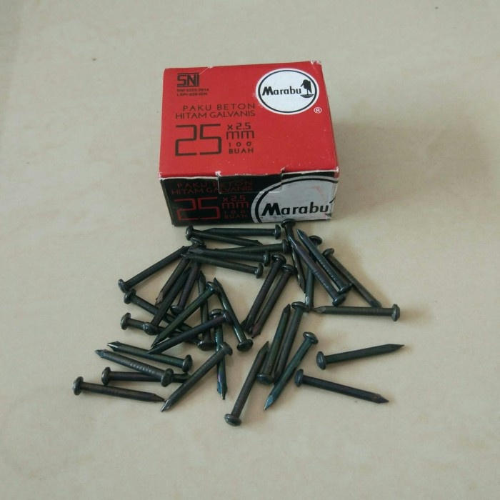 Hitam BLACK CONCRETE NAILS 25 MM MARABU BLACK - MARABU