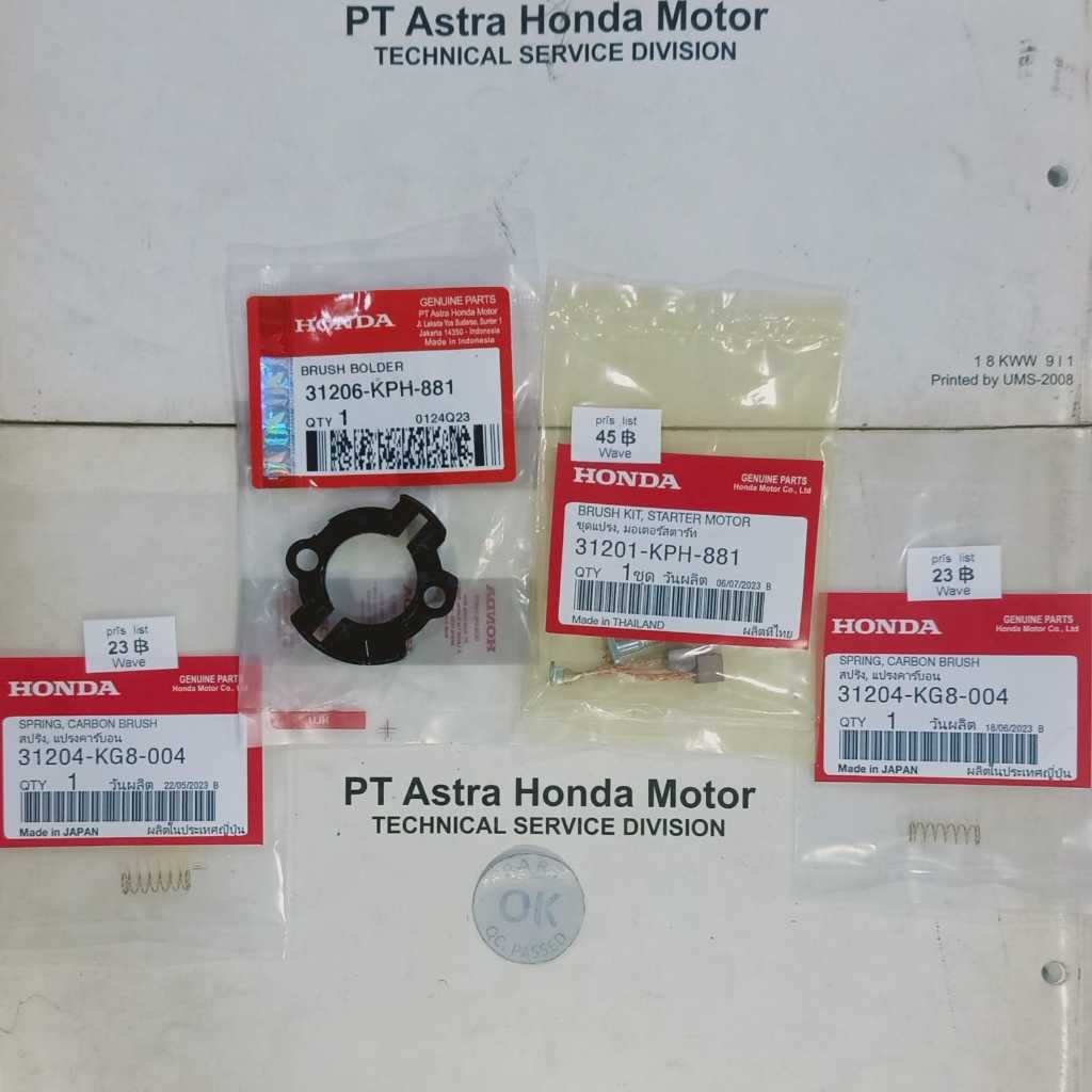 32101 KPH 881 31204 KG8 004 CHARCOAL HOLDER HOUSING ARENG STATER STARTER SPRING BRUSH CB 150 CRF SUP