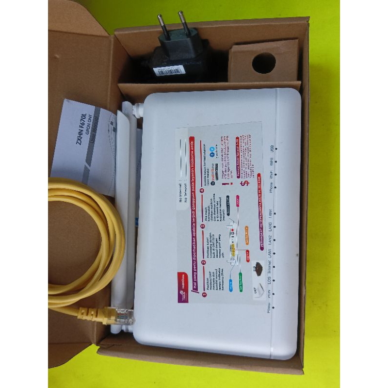 Zte F670L GPON ONT Modem รองรับ Dual band 2.4Ghz 5Ghz ไร้สาย