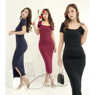 ELENORA || Basic Sexy Elegant Midi Korean Bodycon Dress || CLUBWEAR