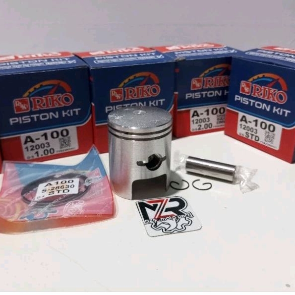 PISTON KIT A100//SEHER SET RING SUZUKI A 100/A-100 GP100/GP 100 STANDARD SIZE/25/50/75/100/125/150/1