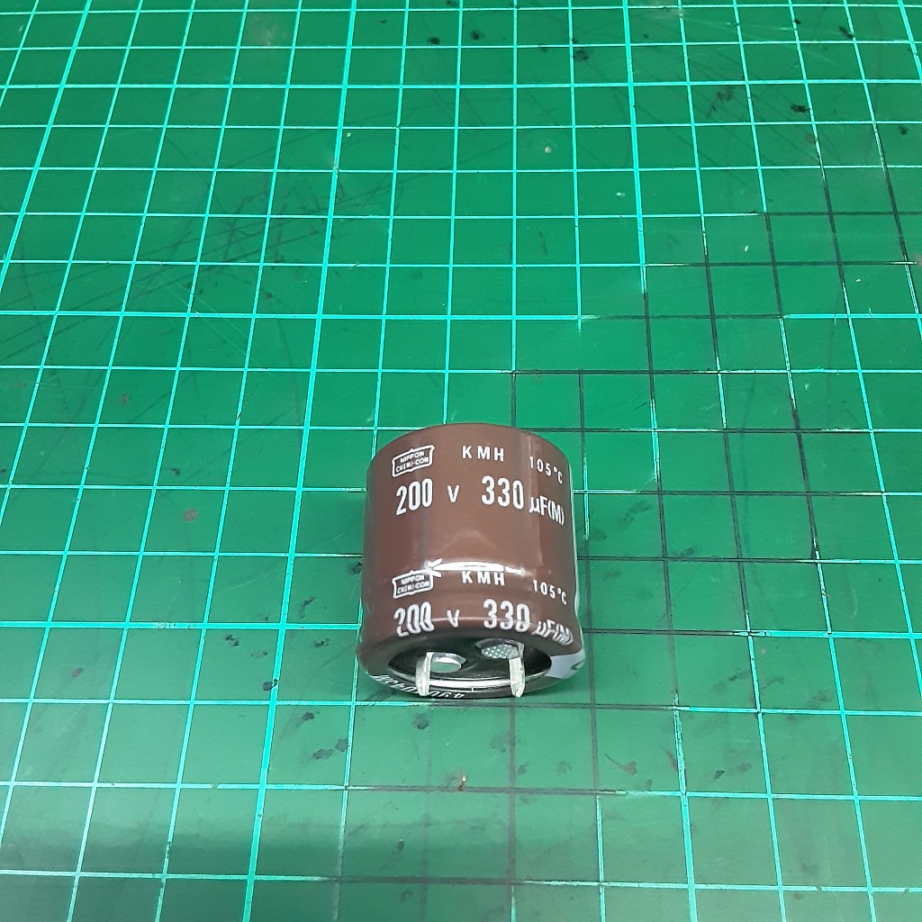 ELCO 330uf 200v ยี่ห้อ ORIGINAL NIPPON CHEM CON