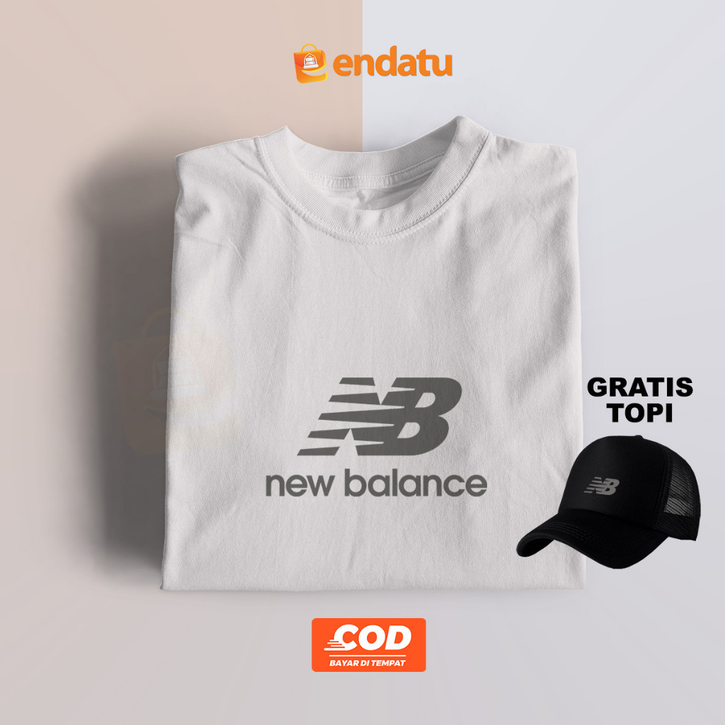 ออมสินใหญ่! New Balance Exclusive Deal Distro T-Shirt: เสื้อยืดเท่ๆ + หมวกฟรี เสื้อยืดผ้าฝ้าย - เสื้อยืดแขนสั้น Basic สไตล์ใหม่ล่าสุดสําหรับคนหนุ่มสาวและคุณภาพดีที่สุด - ในปี 2023