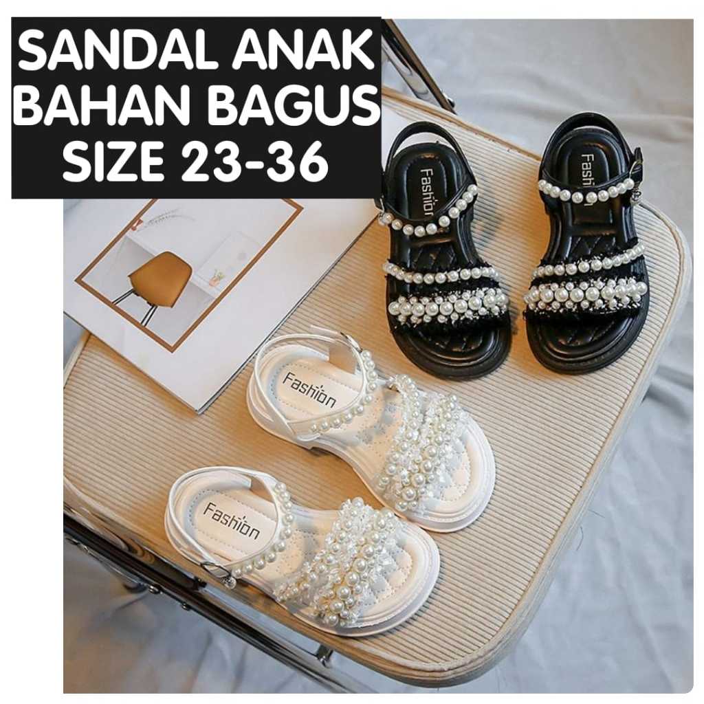 (LOLI-JKT) SD- SD88 CHILDRENS PEARL RAMPLE SANDALS SOFT MATERIAL SIZE 23-36